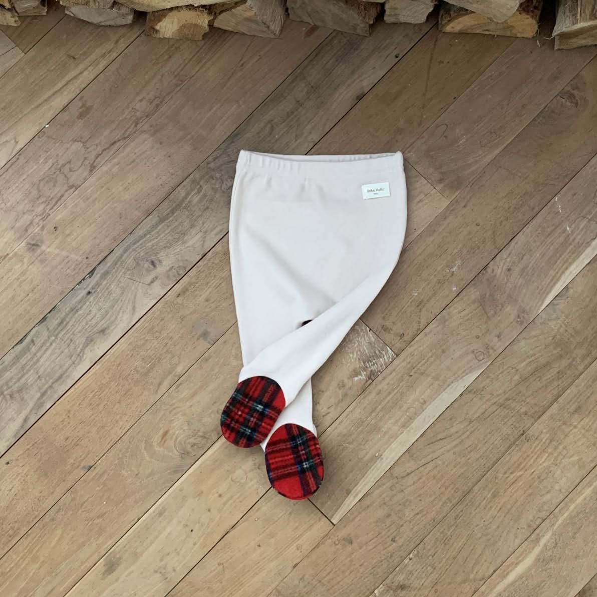 Baby BH W24 Tartan Footed Warm Leggings (3-18m) - 2 Colors - AT NOON STORE