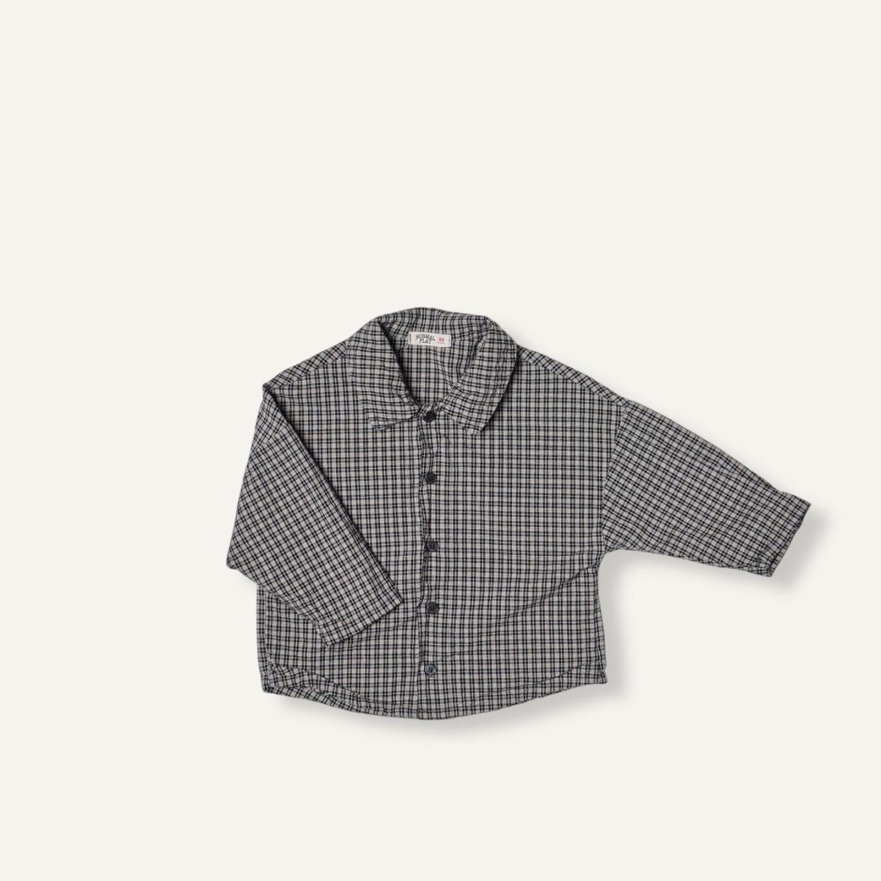 Toddler F25 Plaid Shirt (2-8y) - Black - AT NOON STORE