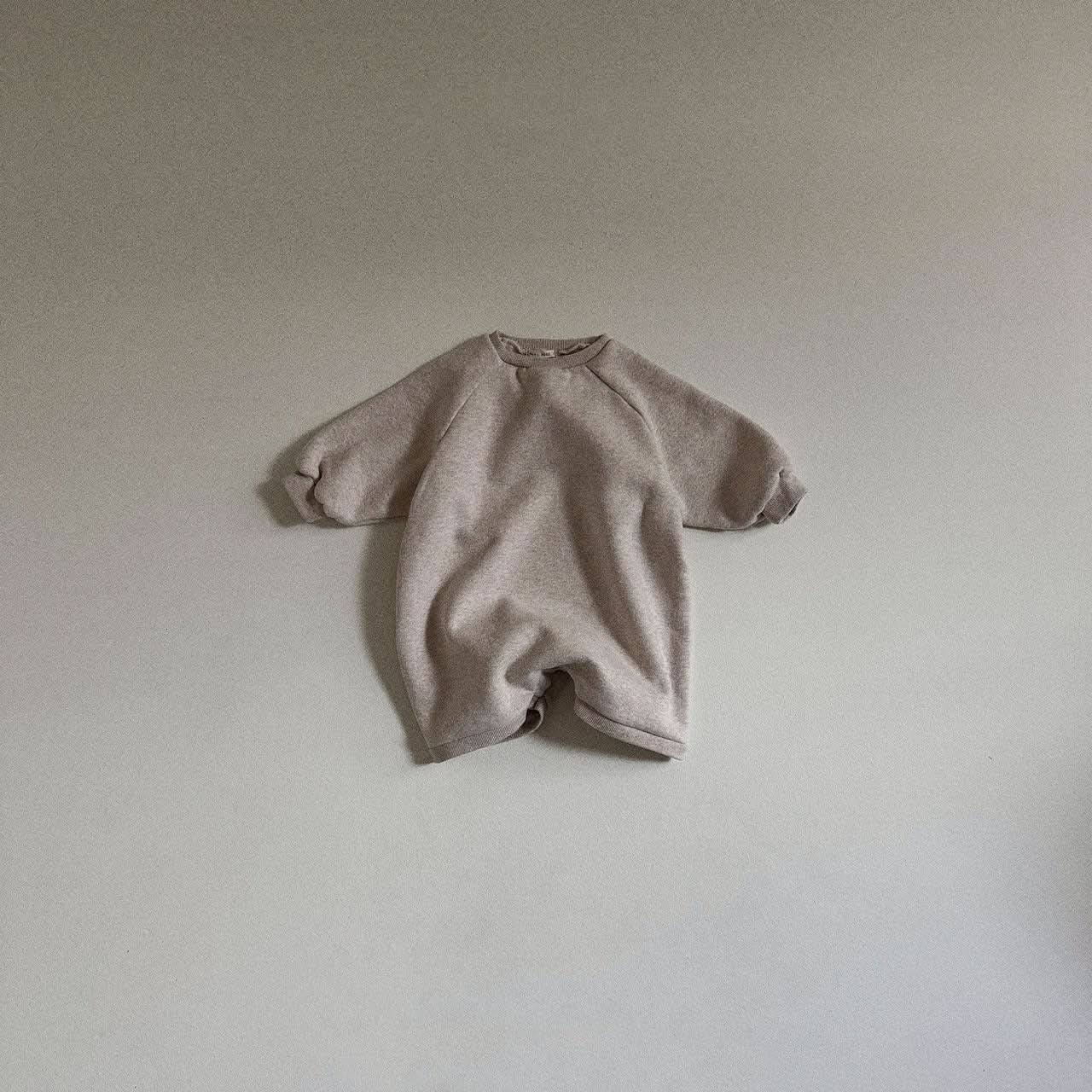 Baby Soft Brushed Cotton Jumpsuit (10-24m) - Oatmeal - AT NOON STORE
