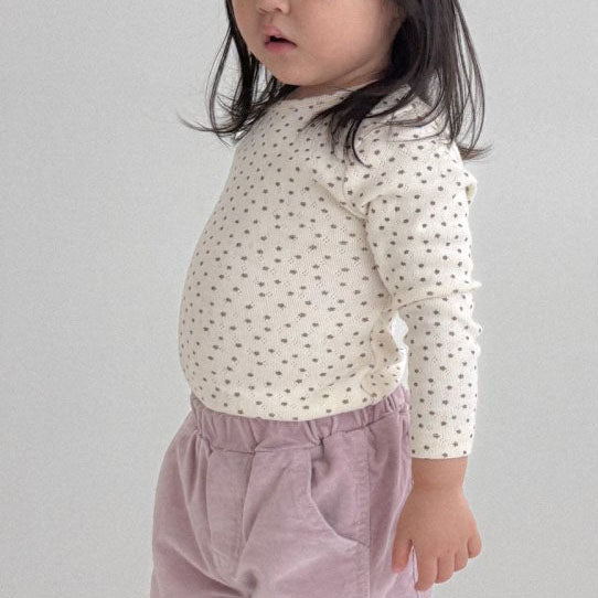 Baby Bella F25 Pointelle Long Sleeve Top (6m-3y) - Ivory - AT NOON STORE