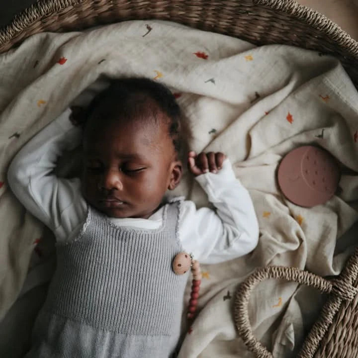 Mushie Muslin Swaddle Blanket Organic Cotton (Dinosaur) - AT NOON STORE