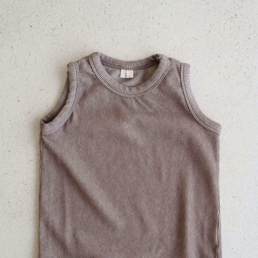 Toddler Stella Sleeveless Ribbed Top (15m-7y) -2 Colors - AT NOON STORE