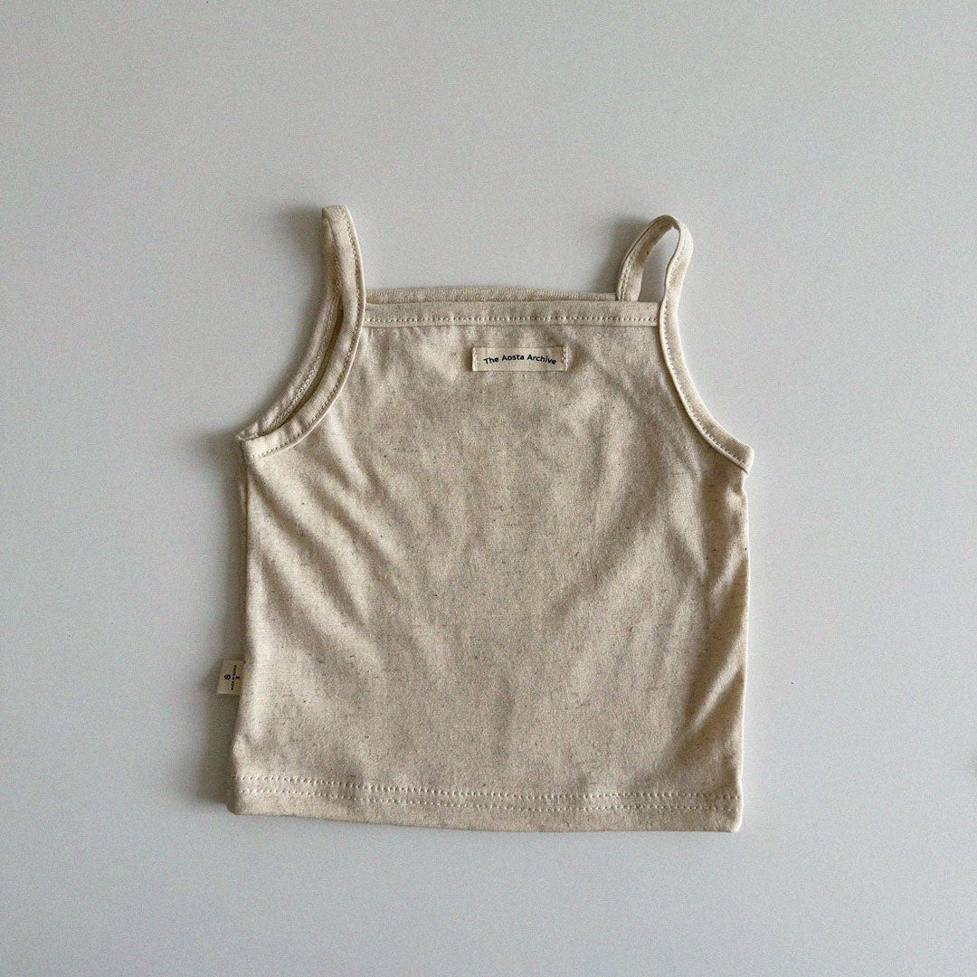 Baby/Toddler Aosta SS25 Linen Cotton Noodle Strap Top (3m-5y)- 5 Colors - AT NOON STORE