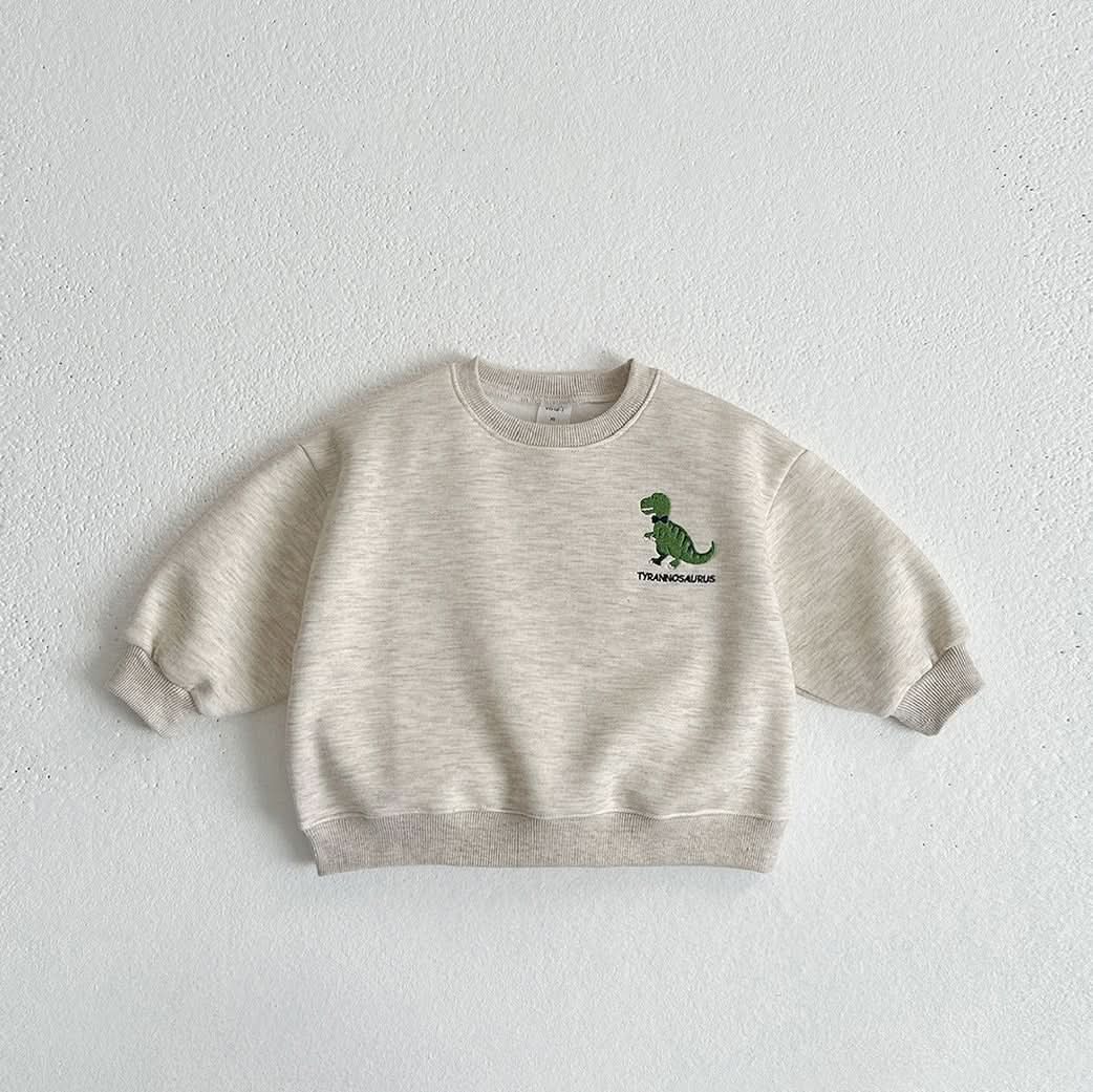 Toddler W24 Dinosaur Embroidery Sweatshirt (1-7y) - 3 Colors - AT NOON STORE