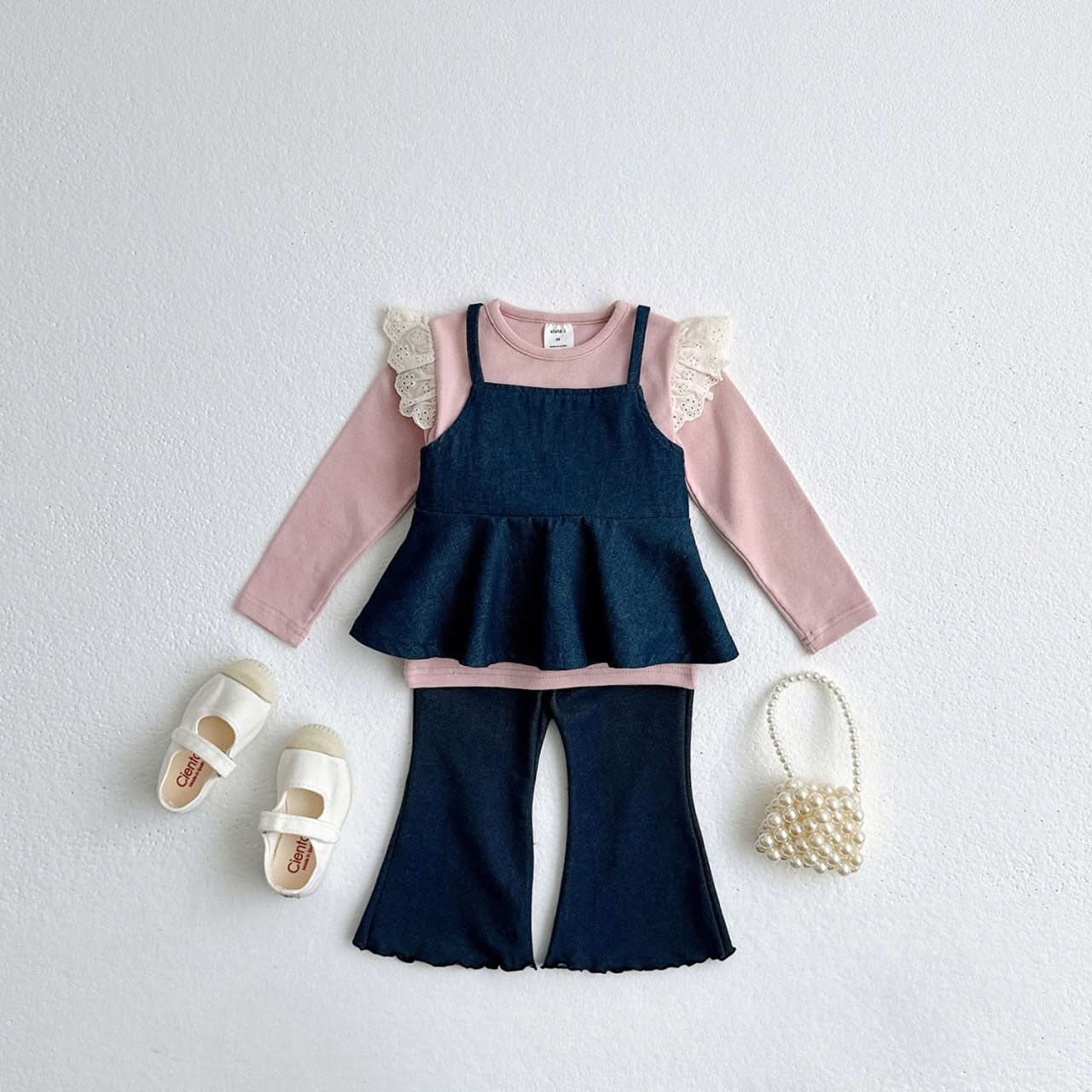 Toddler Peplum Denim Top (1-7y) - Denim - AT NOON STORE