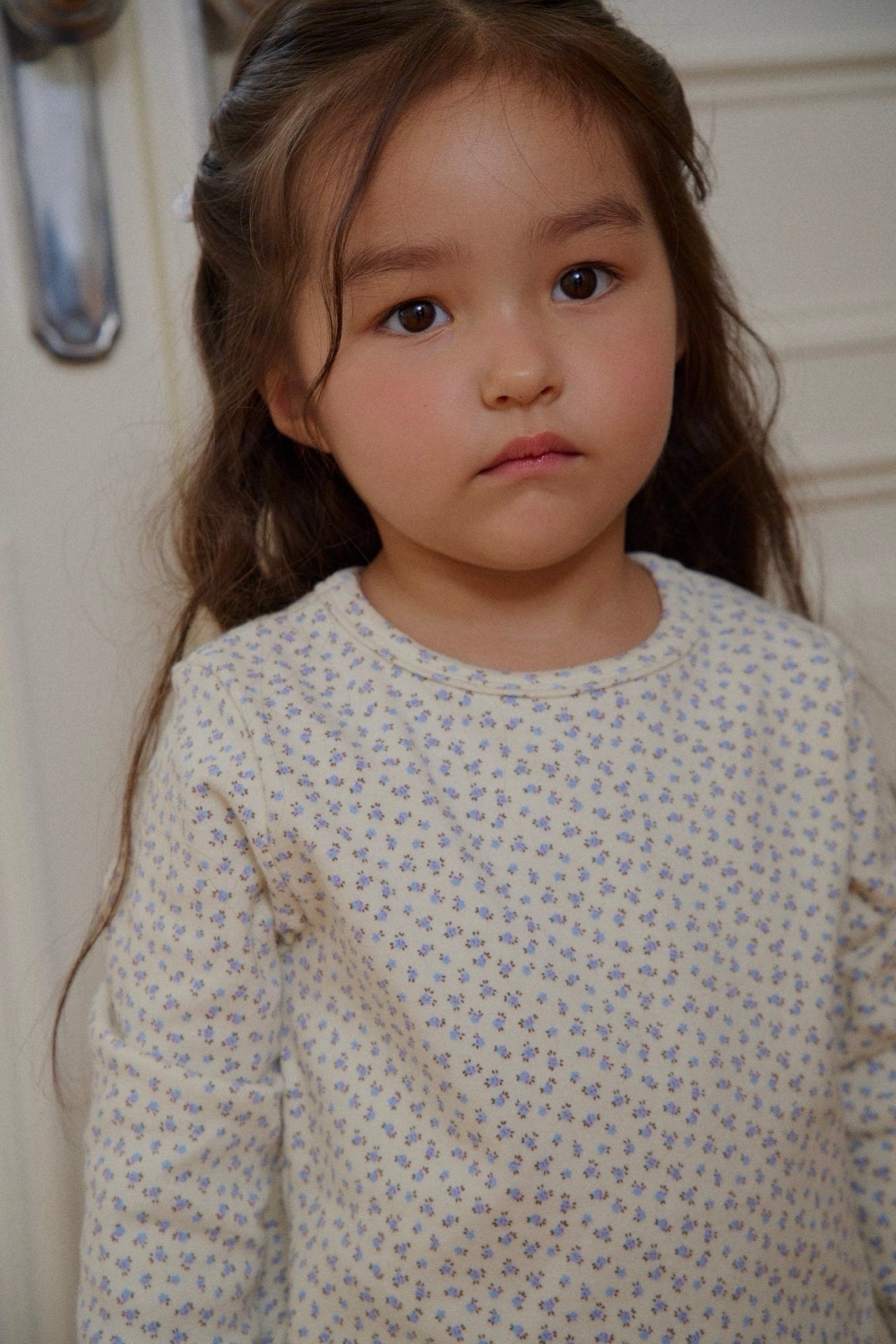 Kids F25 Floral Long Sleeve Top and Pants Set (1-6y) - Floral Ivory - AT NOON STORE