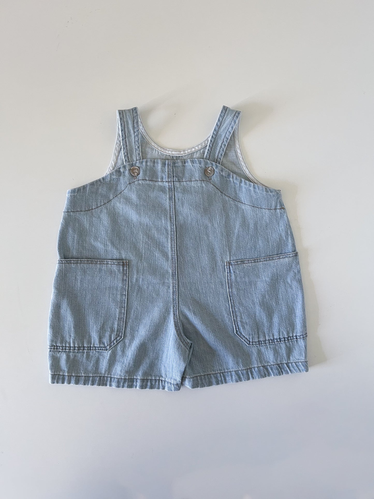 Toddler Denim Short Overalls (1-6y) - Blue