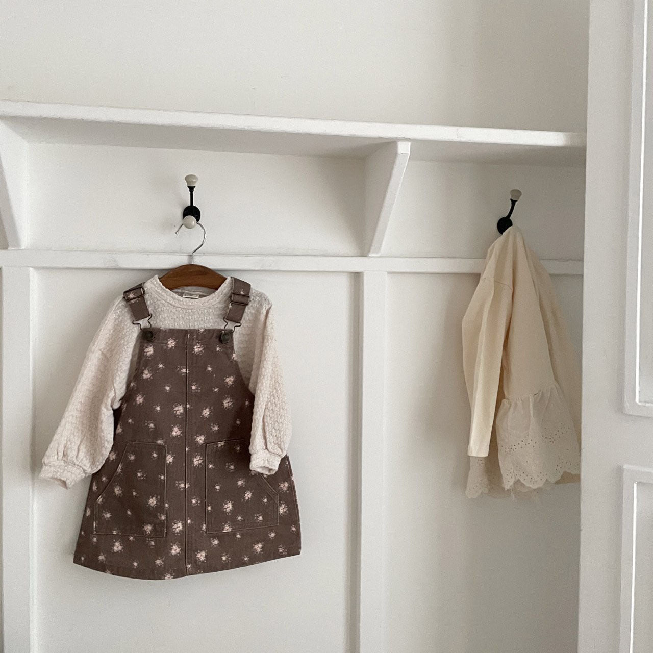 Toddler F25 Floral Skirtalls (1-7y) - Brown - AT NOON STORE