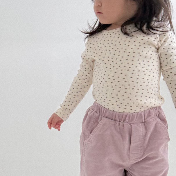 Baby Bella F25 Pointelle Long Sleeve Top (6m-3y) - Ivory - AT NOON STORE