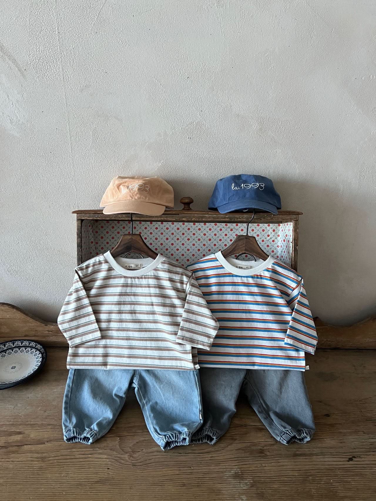 Kids Lala Long Sleeve Stripe Top (1-6y) - 2 Colors - AT NOON STORE