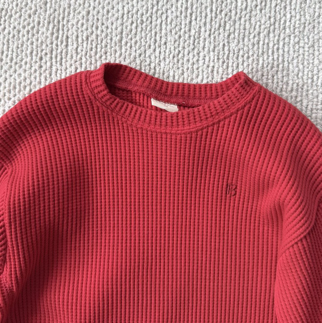 Toddler Bella F25 Waffle Long Sleeve Top (1-6y) - 2 Colors - AT NOON STORE