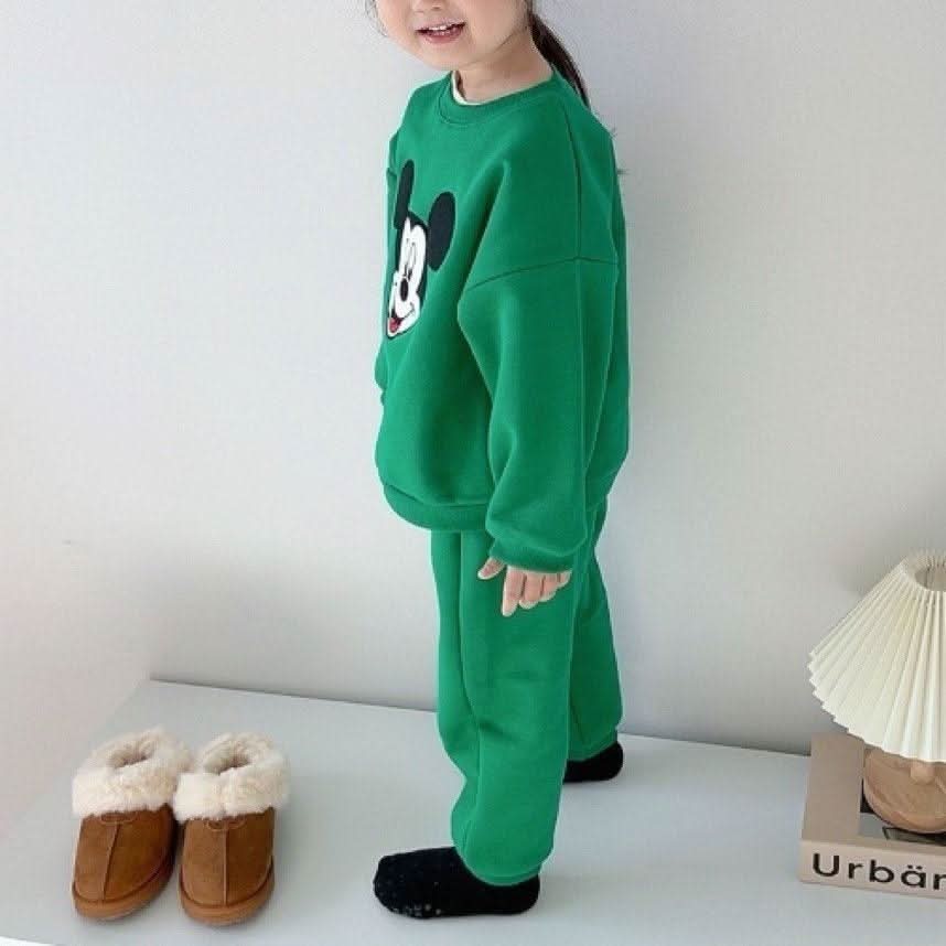 Toddler Disney Mickey Face Christmas Sweatshirt and Jogger Pants Set (1-6y) - 2 Colors - AT NOON STORE