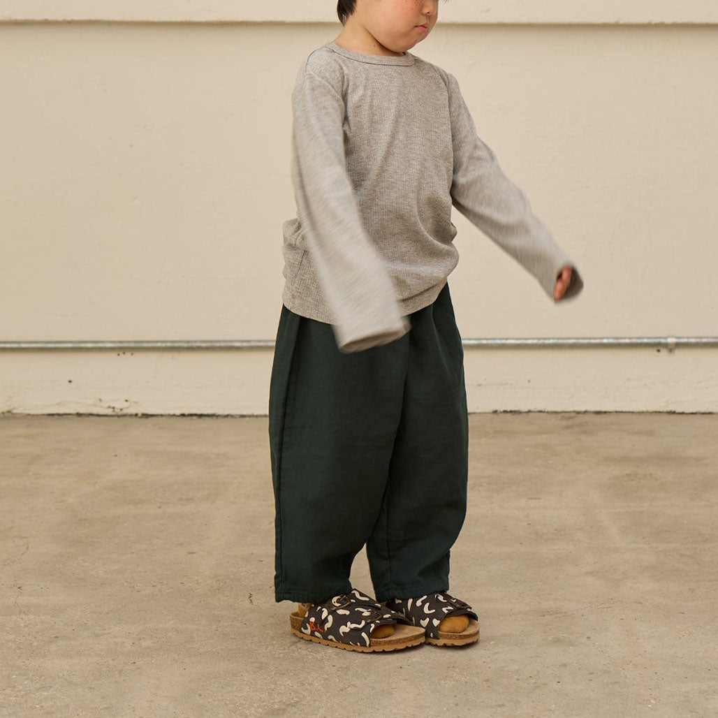 Toddler F25 Ribbed Long Sleeve Top (2-8y) - Heather Gary - AT NOON STORE