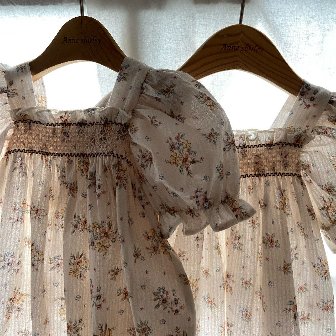 Girls Ann SS25 Floral Puff Short Sleeve Ruffle Dress (3-5y) - Floral - AT NOON STORE