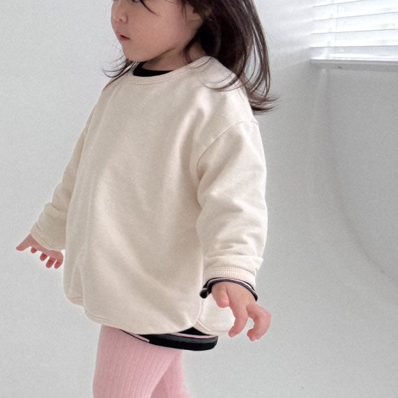 Baby/Toddler Bella F25 Curved Hem Long Sleeve Top (6m-6y) - Ivory - AT NOON STORE