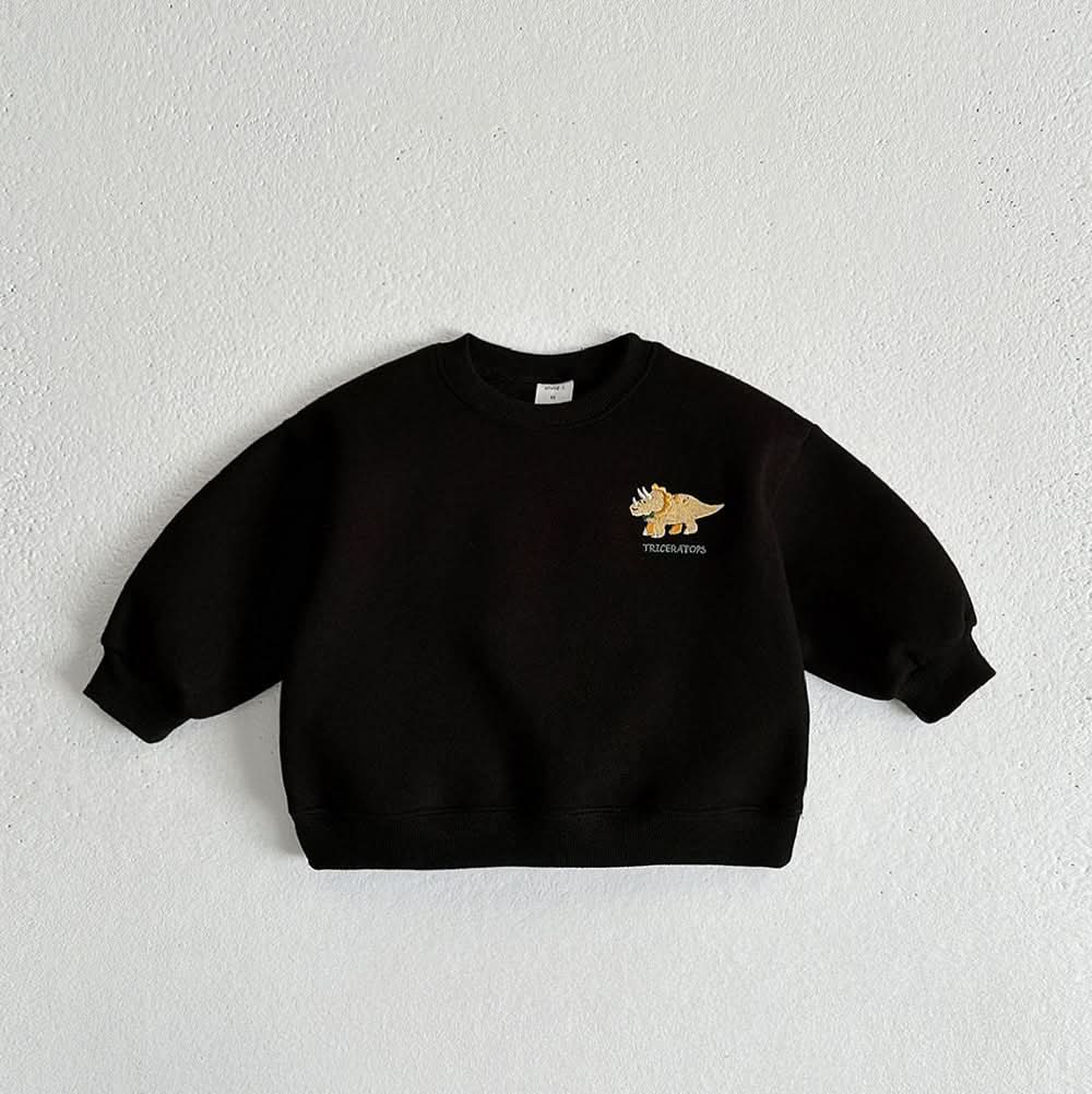 Toddler W24 Dinosaur Embroidery Sweatshirt (1-7y) - 3 Colors - AT NOON STORE