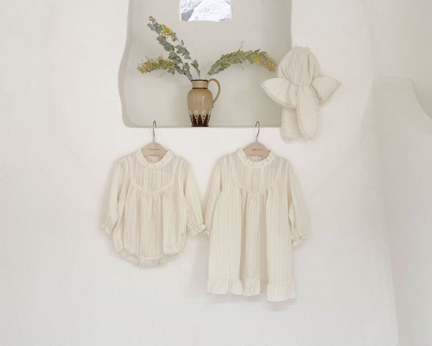Toddler Ruffle Trim Lace York Dress (1-5y) - Cream - AT NOON STORE