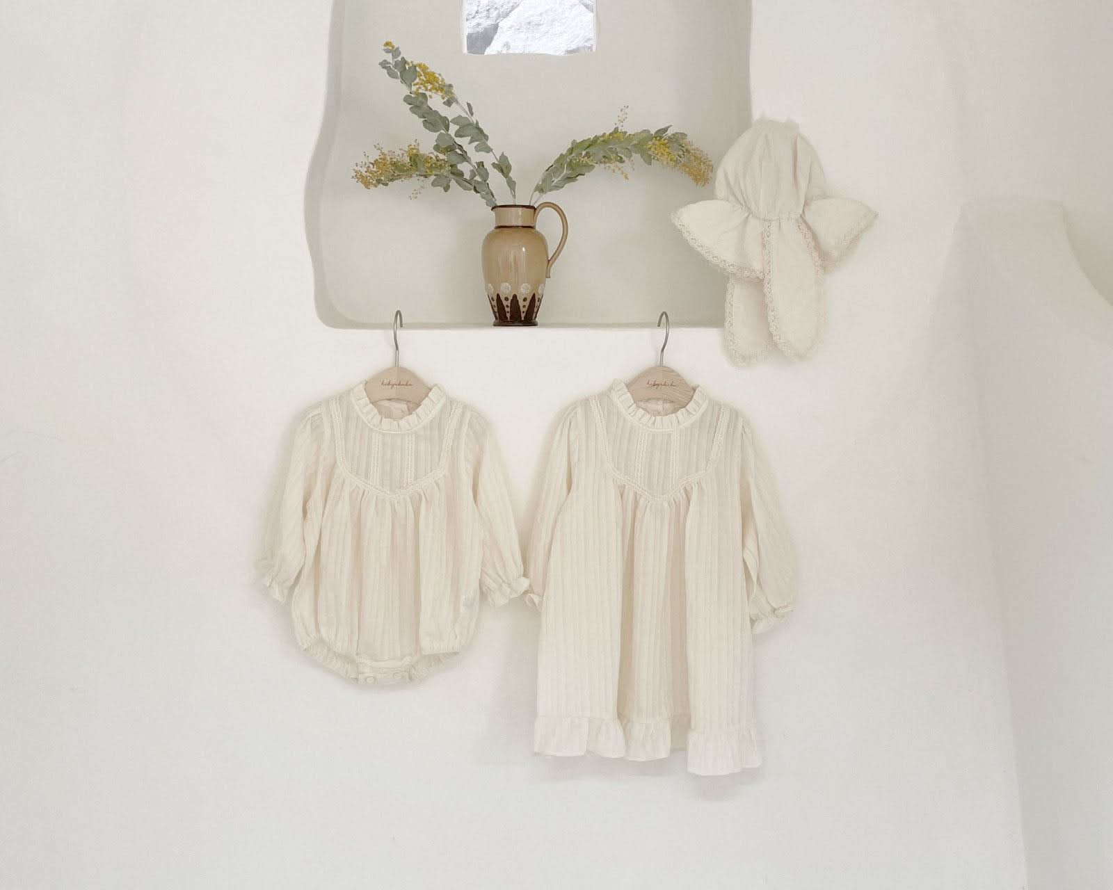 Toddler Ruffle Trim Lace York Dress (1-5y) - Cream - AT NOON STORE
