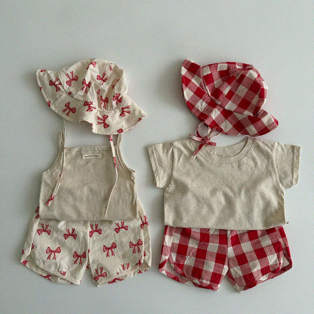 Baby/Toddler Aosta SS25 Linen Cotton Noodle Strap Top (3m-5y)- 5 Colors - AT NOON STORE