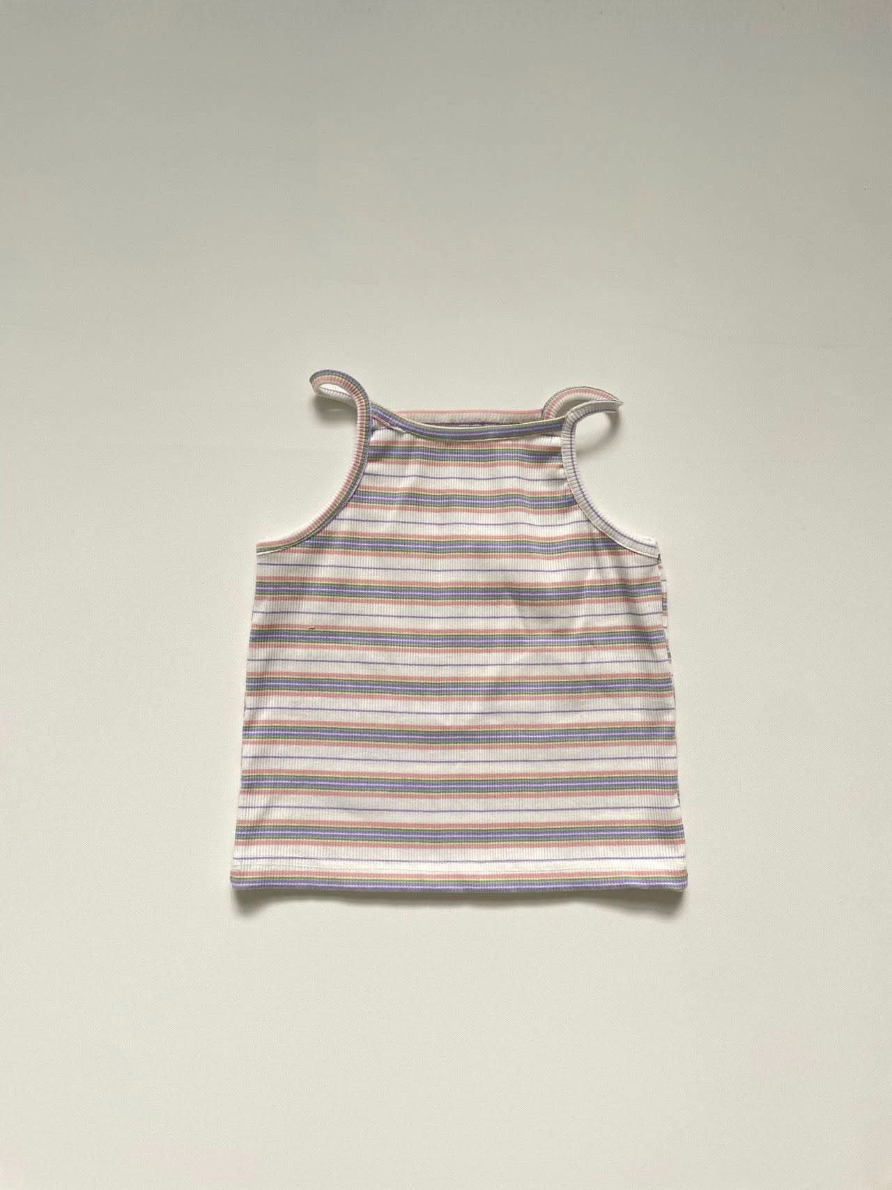 Toddler Multi Stripe Cami and Flare Pants Set (16m-6y) - Brown+Orange - AT NOON STORE
