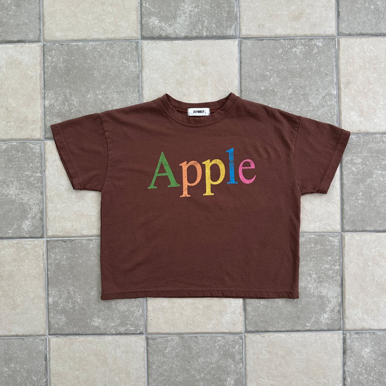 Kids SS25 APPLE Short Sleeve Loose Fit Top (2-7y) - 2 Colors - AT NOON STORE