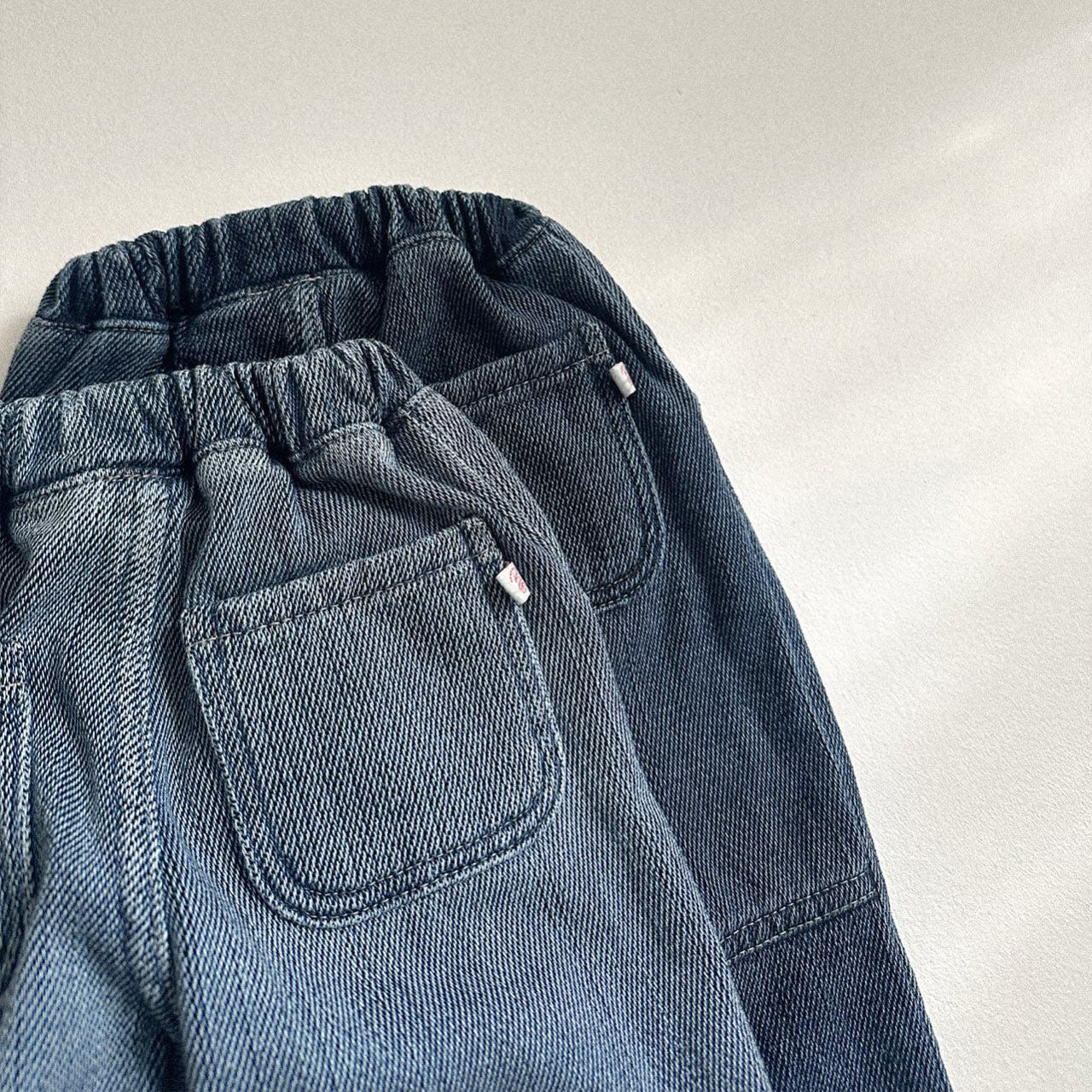 Toddler W25 Stitch Detail Warm and Comfy Denim Pants (10m-4y) - 2 Colors - AT NOON STORE
