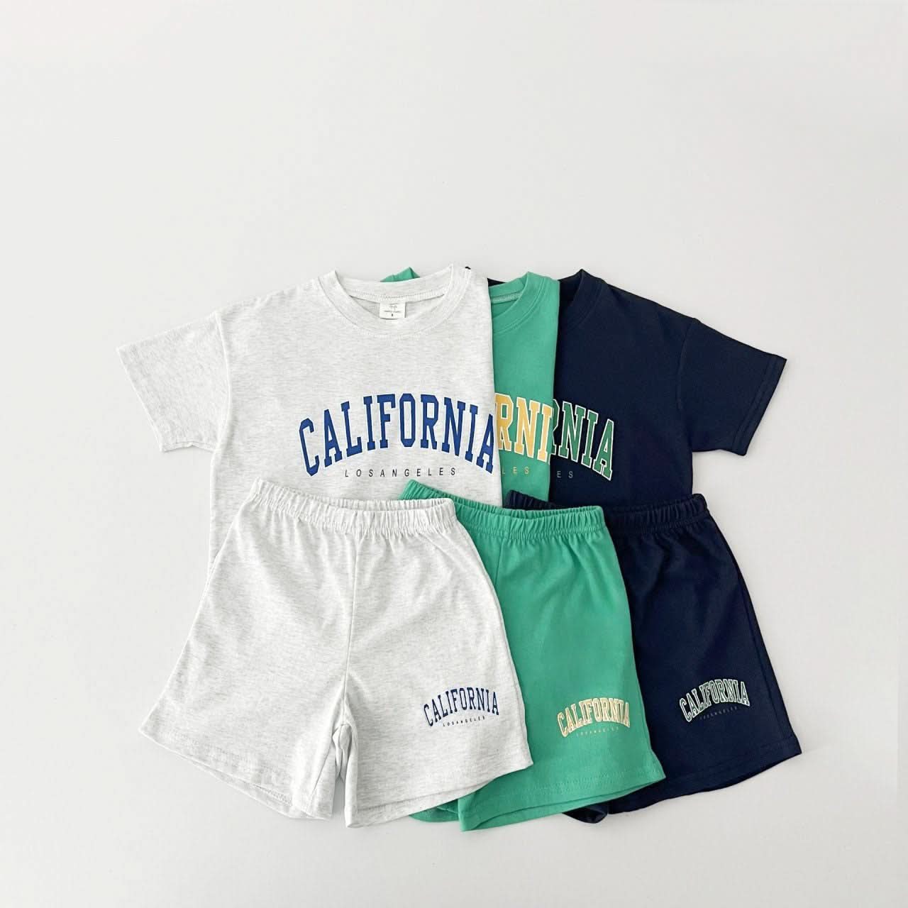 Kids CALIFORNIA T-Shirt and Shorts Set (2-7y) - 3 Colors - AT NOON STORE