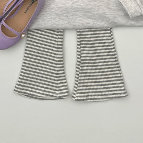Kids F25 Stripe Ribbed Flare Pants (2-7y) - 4 Colors - AT NOON STORE