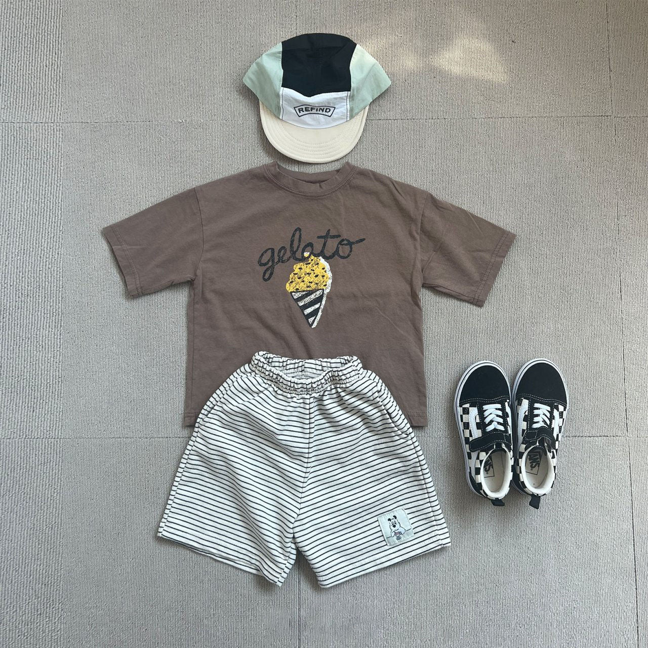 Toddler SS25 'gelato' Loose Fit Short Sleeve Top (3-8y) - 2 Colors - AT NOON STORE