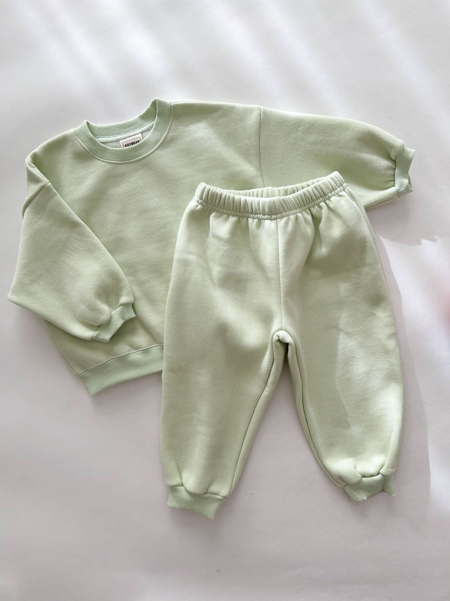 Kids Soy W24 Warm Brushed Cotton Sweatshirt and Jogger Pants Set (1-9y) - 10Colors - AT NOON STORE