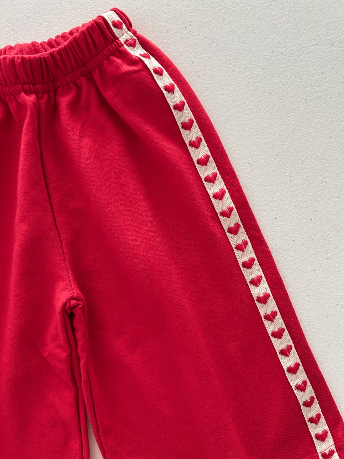Toddler F25 Heart Side Tape Pull-on Pants (1-6y)- Red - AT NOON STORE