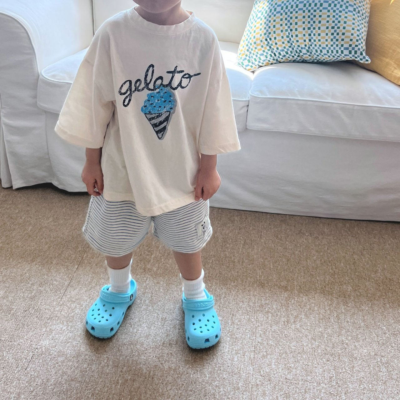 Toddler SS25 'gelato' Loose Fit Short Sleeve Top (3-8y) - 2 Colors - AT NOON STORE