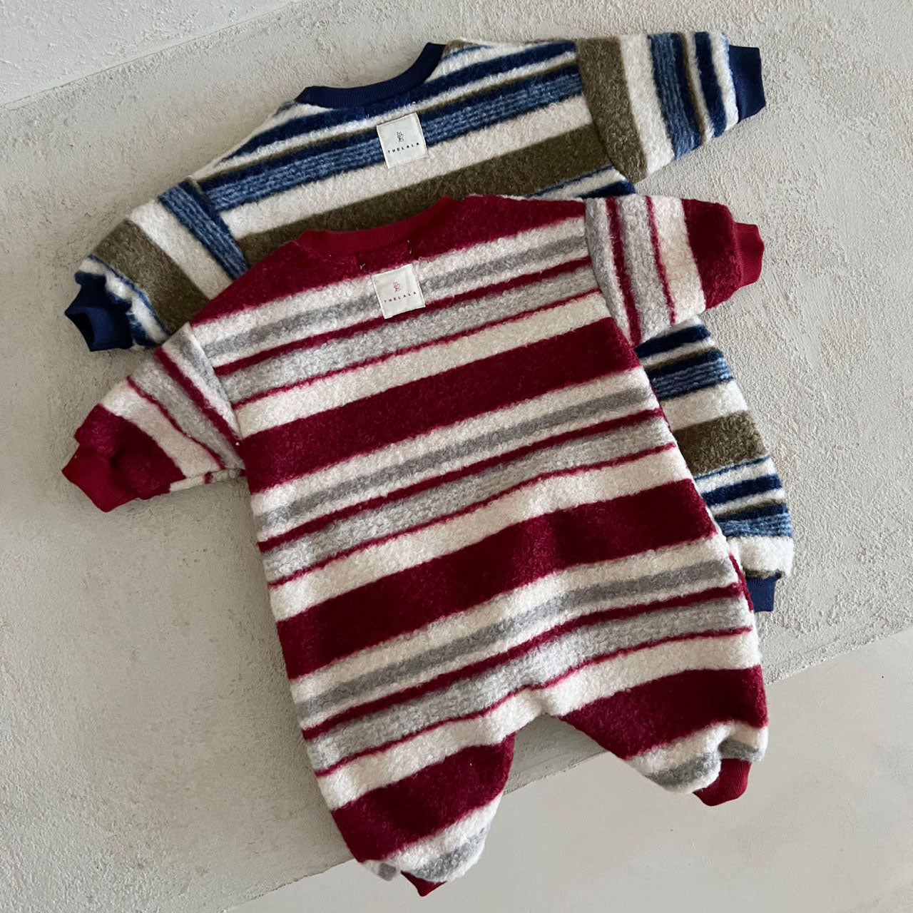 Baby Lala FW25 Stripe Fluffy Romper (6-24m) - 2 Colors - AT NOON STORE