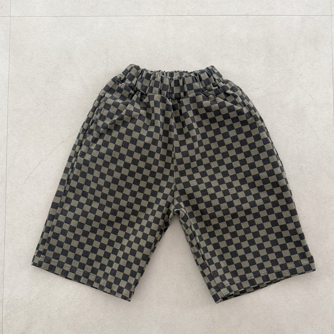Toddler F25 Checkered 7/8 Length Pants (2-8y) - Olive - AT NOON STORE