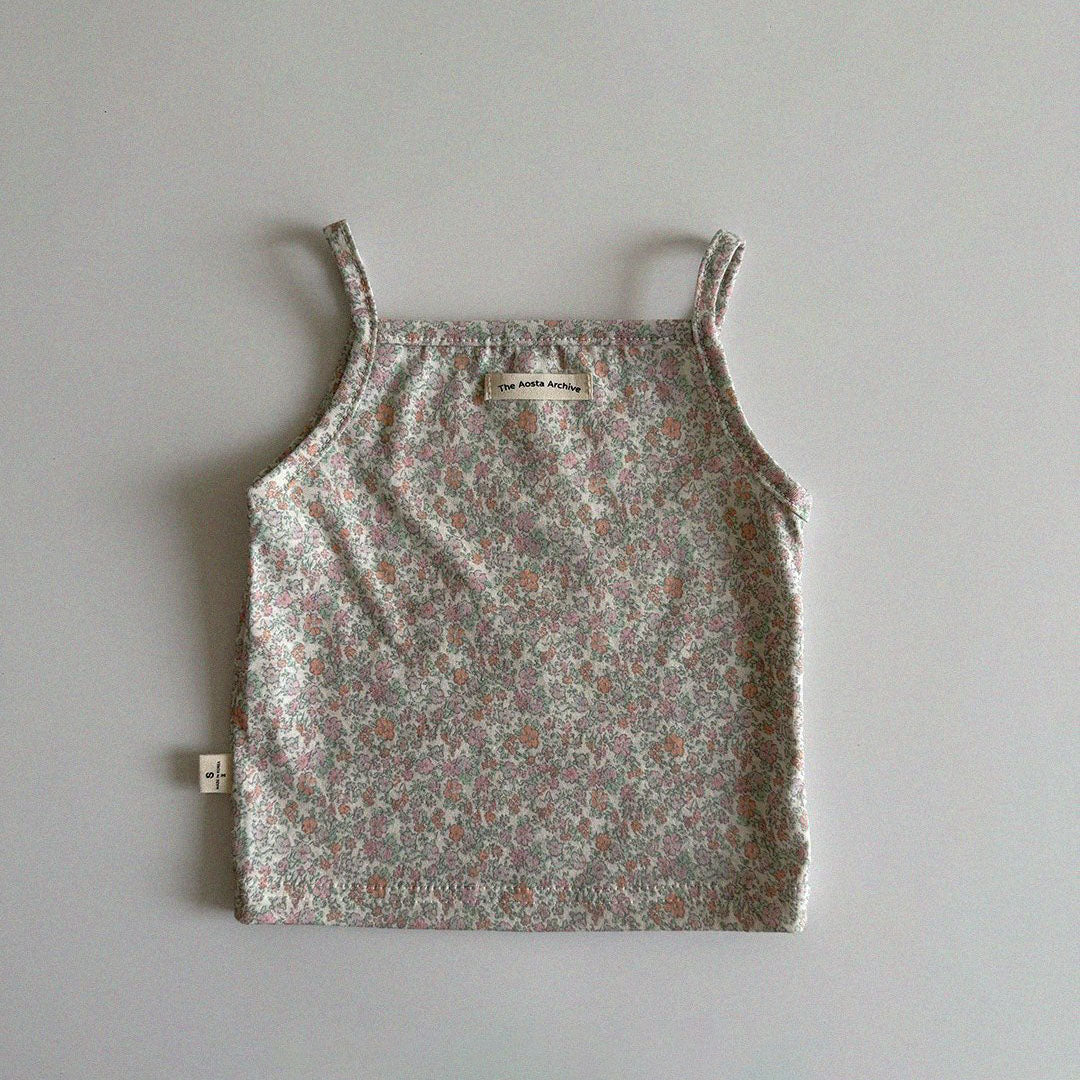 Baby/Toddler Aosta SS25 Linen Cotton Noodle Strap Top (3m-5y)- 5 Colors - AT NOON STORE