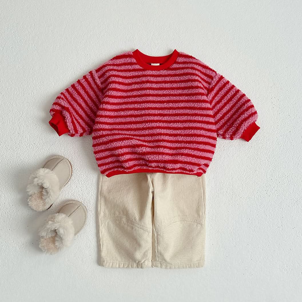Toddler W24 Sherpa Stripe Sweatshirt (1-7y) - 3 Colors - AT NOON STORE