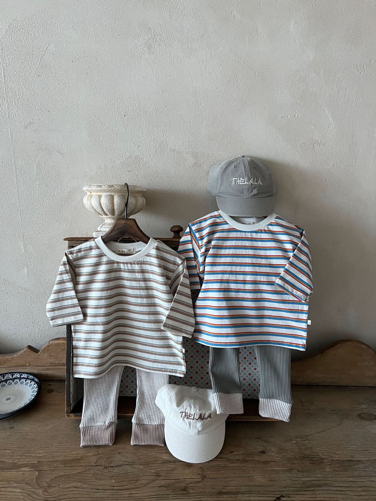 Kids Lala Long Sleeve Stripe Top (1-6y) - 2 Colors - AT NOON STORE