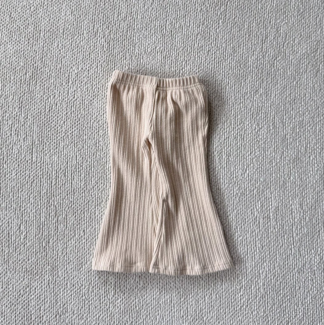 Toddler Bella F25 Ribbed Long Sleeve Zip Up Hoodie and Flare Pants Set (1-6y) - 2 Colors - AT NOON STORE