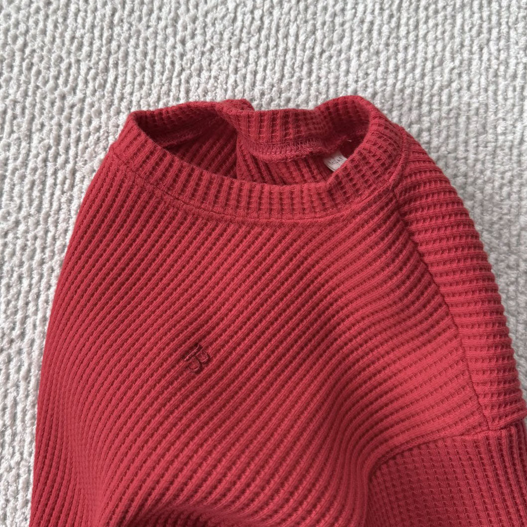 Toddler Bella F25 Waffle Long Sleeve Top (1-6y) - 2 Colors - AT NOON STORE