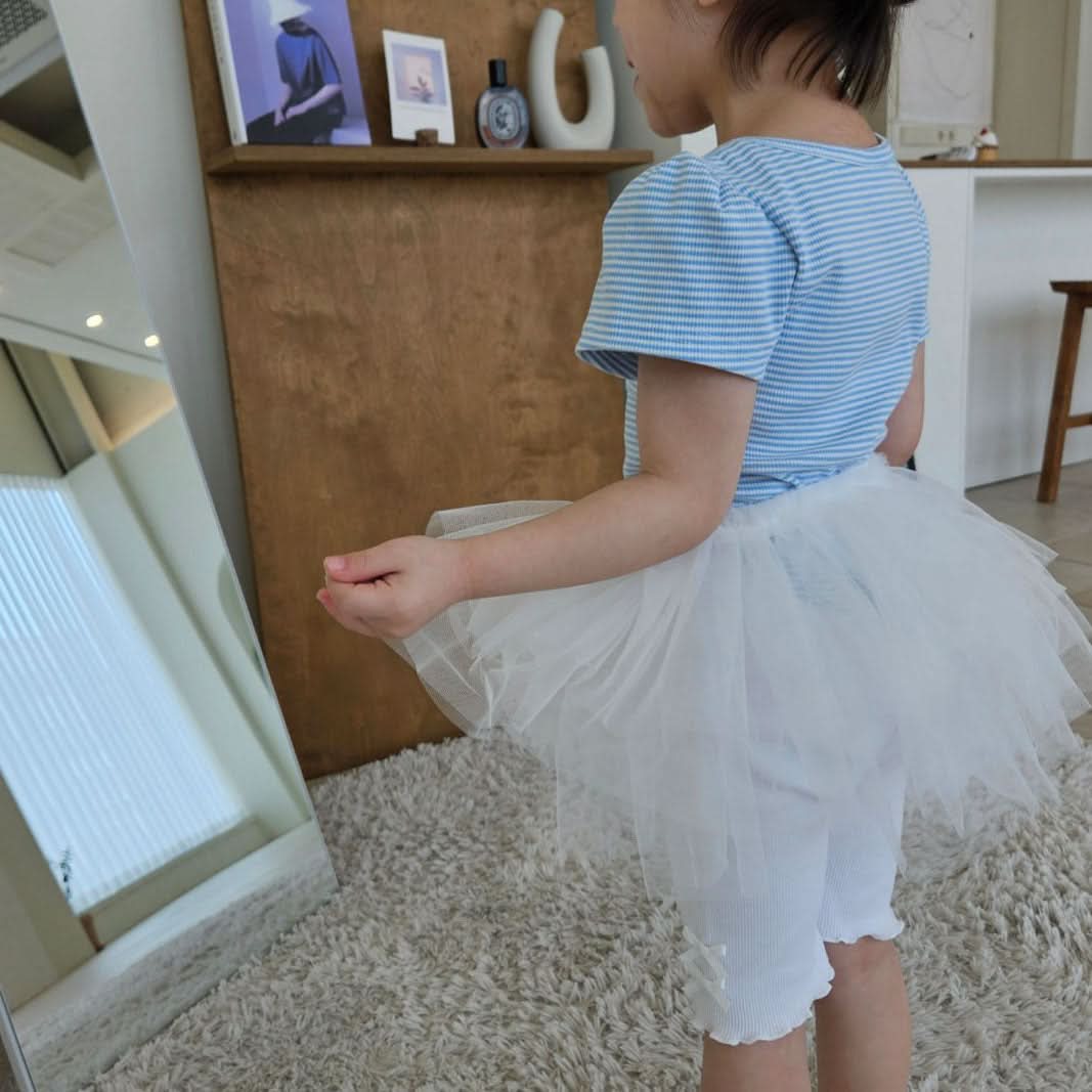Toddler Lettuce-Edge Bow Knee Length Leggings (1-7y)- 3 Colors - AT NOON STORE