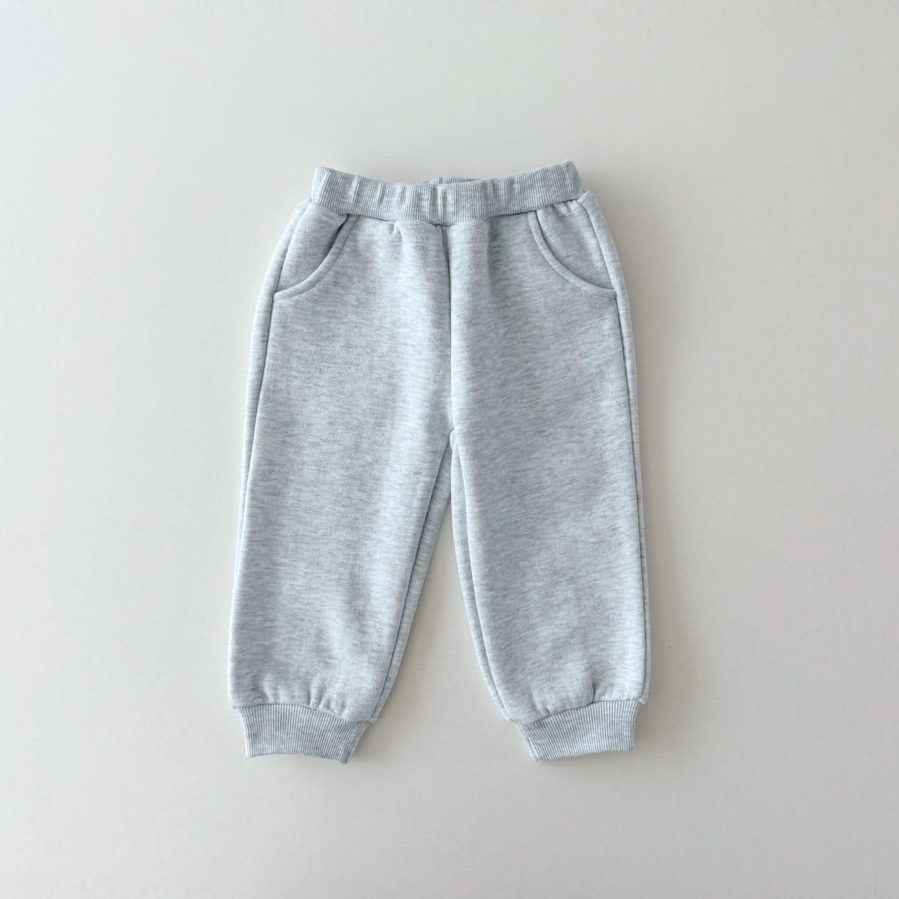 Kids Brushed Fabric 'LOVE' Chenille Embroidered Patch Sweatshirt & Jogger Pants Set (1-7y) - 3 Colors - AT NOON STORE