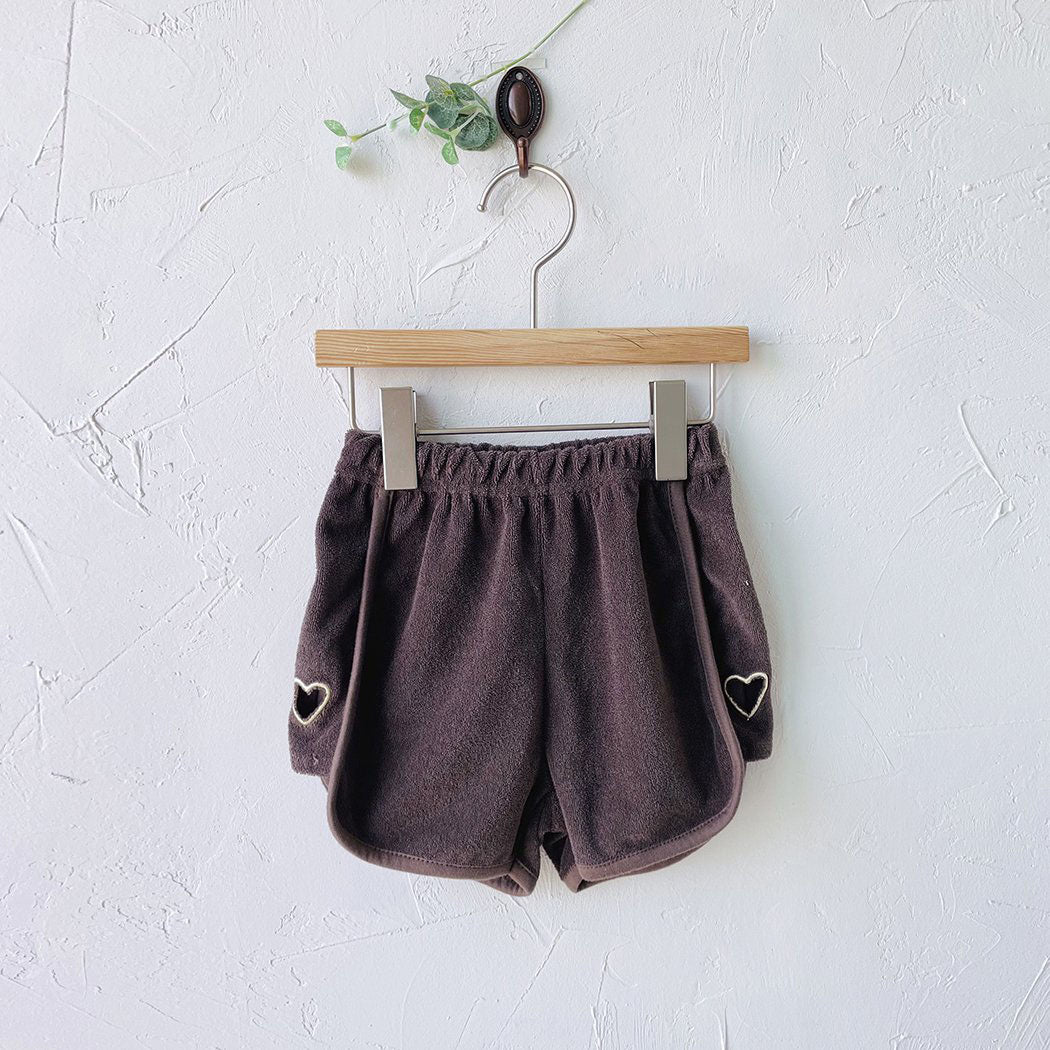 Toddler Milk SS25 Terry Cloth Heart Cut Out Shorts (1-7y) - 2 Colors - AT NOON STORE