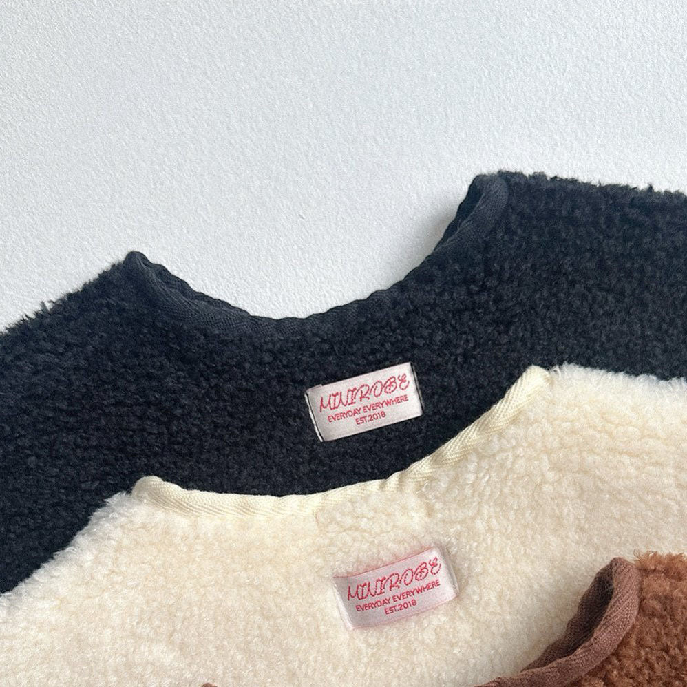 Toddler W25 Sherpa Zip Up Jacket (10m-4y) - Charcoal - AT NOON STORE