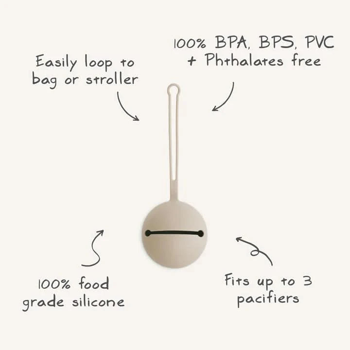 Mushie Silicone Pacifier Case - Natural - AT NOON STORE