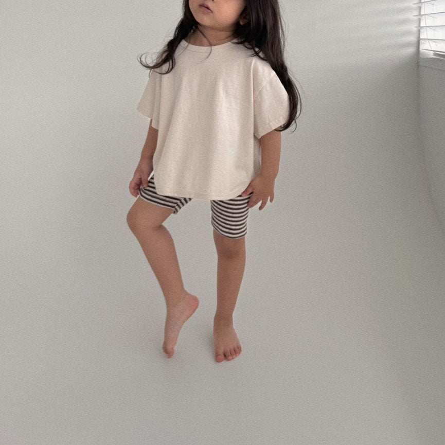 Baby Toddler Bella SS25 Curved Hem Short Sleeve Loose Fit Top (6m-6y) - 2 Colors - AT NOON STORE