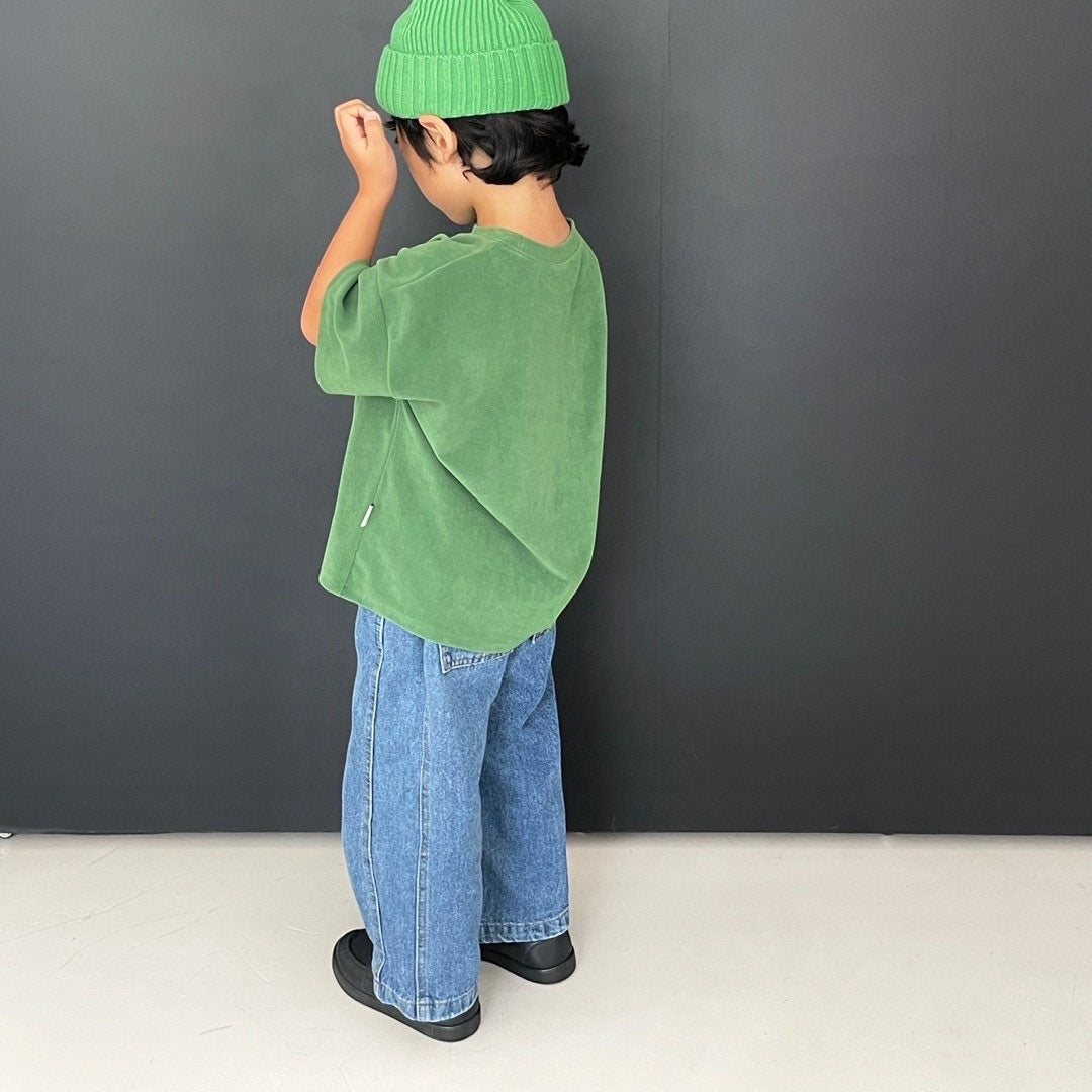 Toddler F25 Side Stitch Detail Denim Pants (3-7y) - Denim - AT NOON STORE