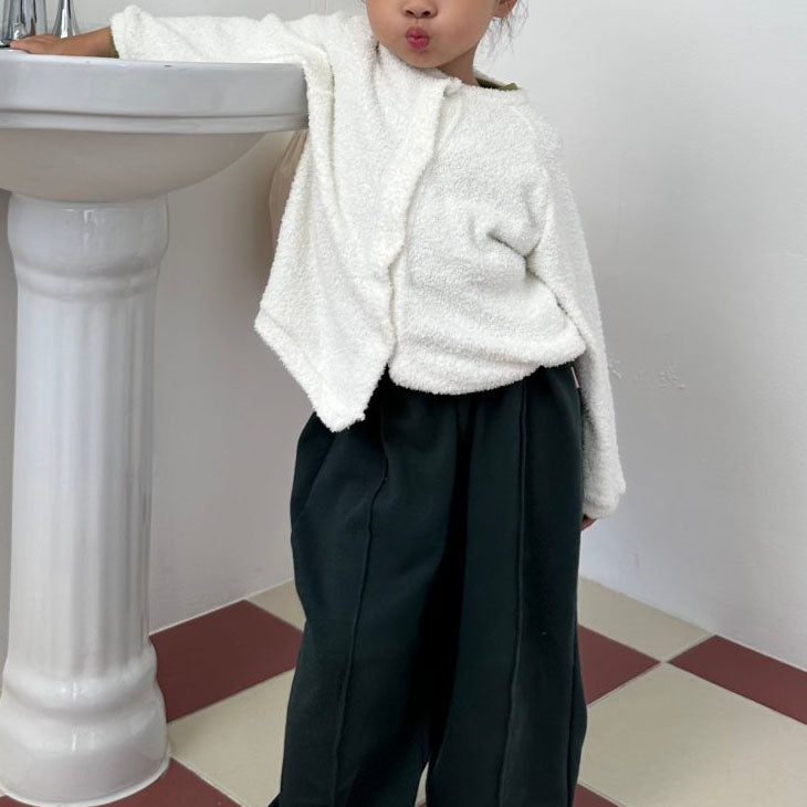 Toddler F25 Fuzzy Long Sleeve Cardigan (1-7y) - 2 Colors