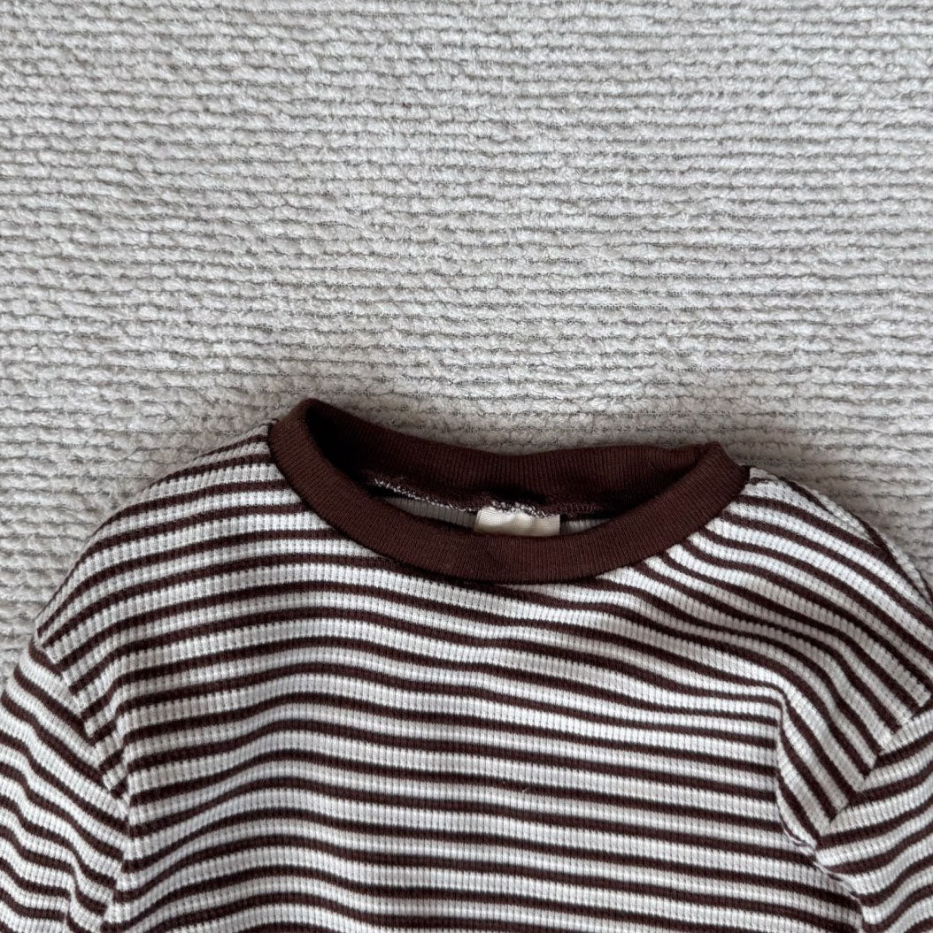 Toddler Bella F25 Ribbed Stripe Long Sleeve Top (1-6y) - 2 Colors - AT NOON STORE