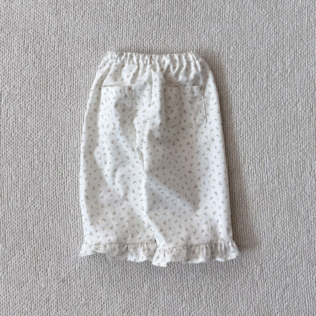 Baby Bella F25 Floral Frill Pants (6m-3y) - Ivory - AT NOON STORE