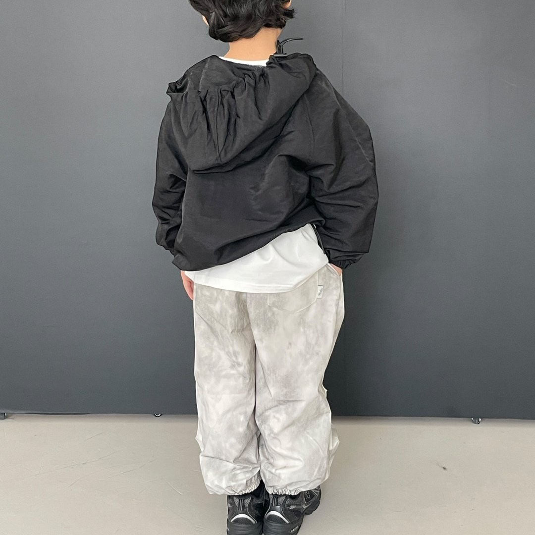 Toddler F25 Multi Pocket Adjustable Hem String Hooded Jacket (3-7y) - Black - AT NOON STORE